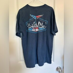 Salt Life Blue Short Sleeve Tee with Graphic Design